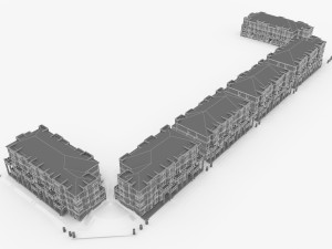 neighborhood residential complex Model 3D