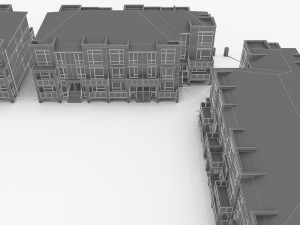 neighborhood residential complex Model 3D