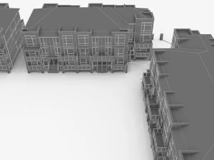 neighborhood residential complex 3D Model