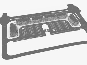 neighborhood residential complex Model 3D