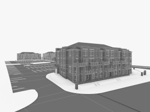 neighborhood residential complex Model 3D
