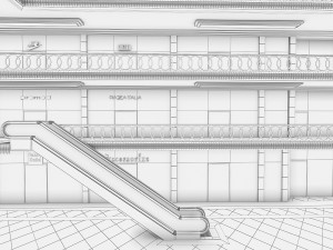 shopping mall interior Modello 3D