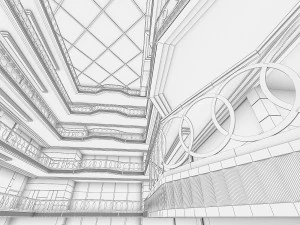 shopping mall interior 3D Model