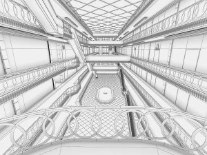 shopping mall interior 3D Model