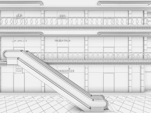 shopping mall interior 3D Model