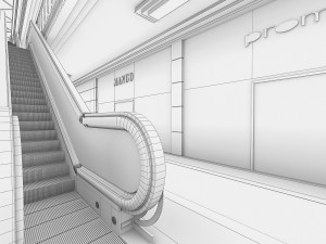 shopping mall interior Modello 3D