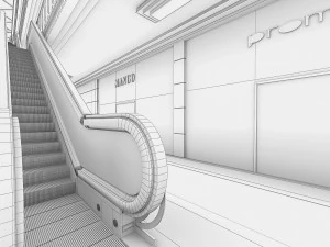 shopping mall interior 3D Model