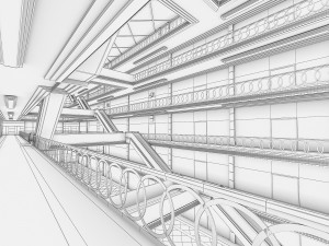shopping mall interior Modello 3D