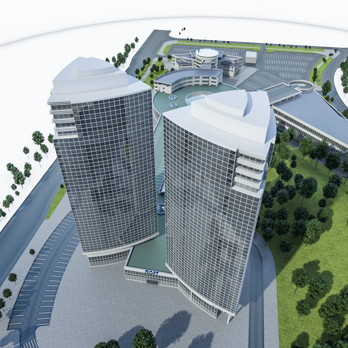 business center 3D Model .c4d .max .obj .3ds .fbx .stl .blend 