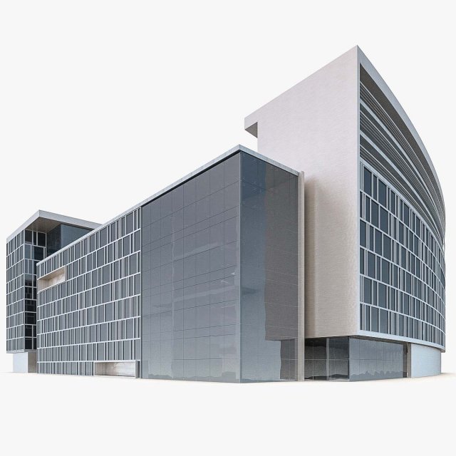 office building 003 3D Модель .c4d .max .obj .3ds .fbx .stl .blend 