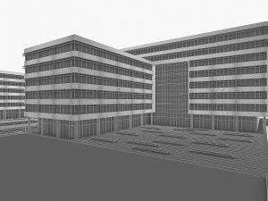 industrial office building 3D Model