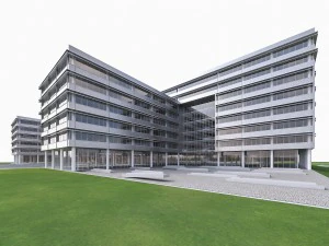 industrial office building 3D Model