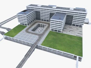 industrial office building 3D Model