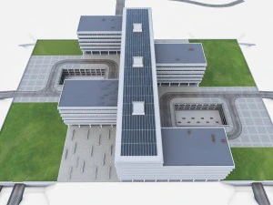 industrial office building 3D Model