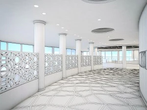 interior do restaurante Modelo 3D