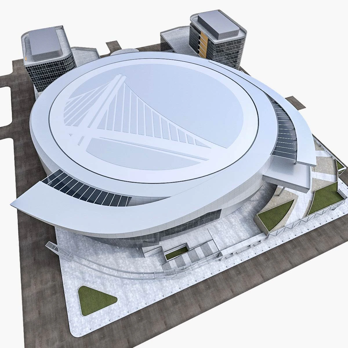 warriors arena stadium 3D Model .c4d .max .obj .3ds .fbx .stl .blend 