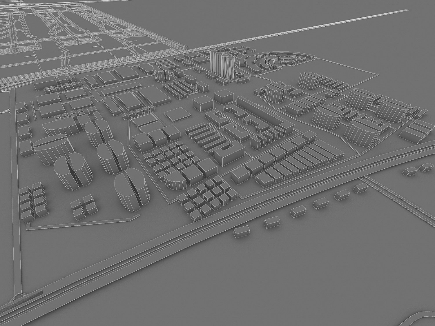 International Airport Runway 3D Model in Buildings 3DExport