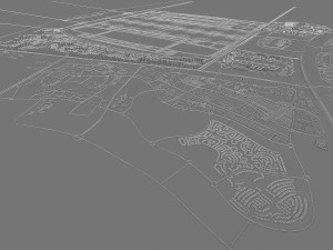 international airport runway 3D Модель