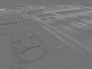 international airport runway 3D Модель