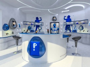 modern mobile shop interior 3D मॉडल
