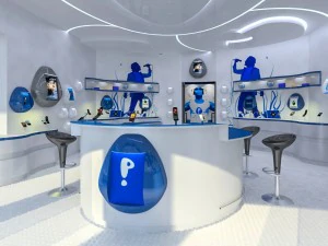 interno moderno del negozio di telefonia mobile Modello 3D