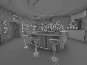 modern mobile shop interior 3D Model