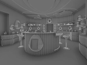 modern mobile shop interior 3D Model