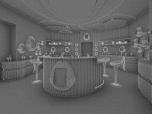 modern mobile shop interior 3D Model