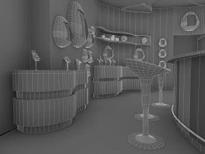modern mobile shop interior 3D Model
