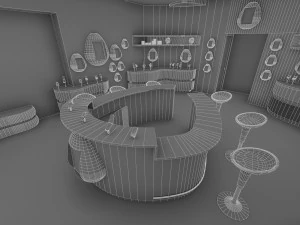 modern mobile shop interior 3D Model