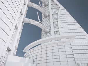 bahrain world trade center Modello 3D