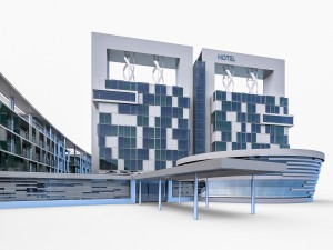 hotel spa resort building 3D Модель