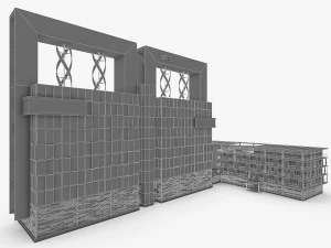 hotel spa resort building 3D Model
