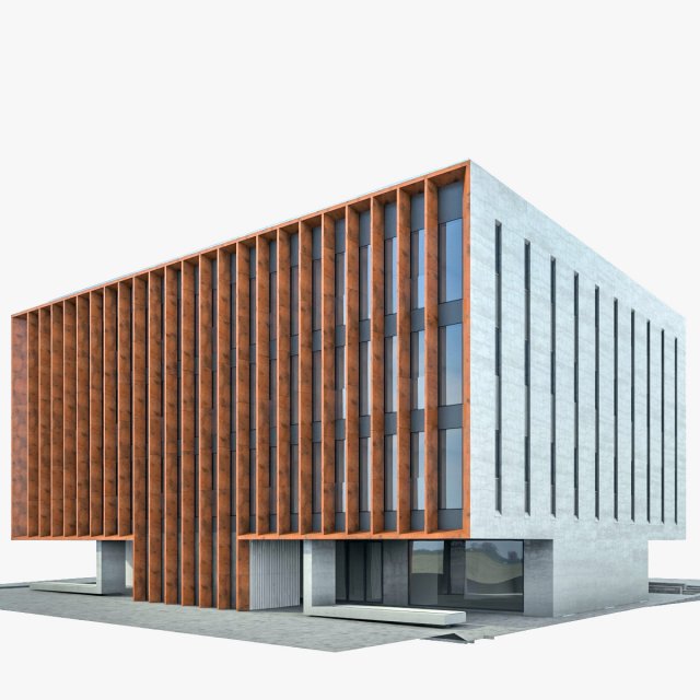 office building 08 3D Model .c4d .max .obj .3ds .fbx .stl .blend 