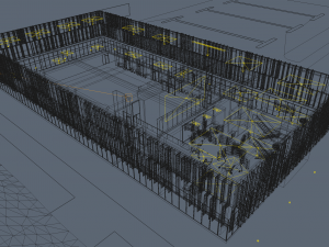 cultural center building Model 3D
