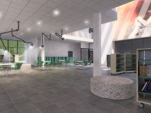 cultural center building Model 3D