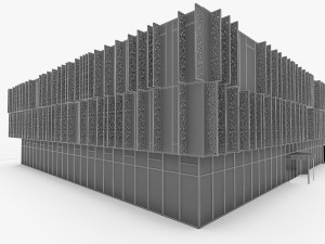 cultural center building Model 3D