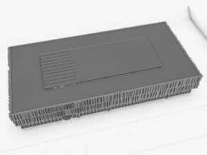 cultural center building Model 3D