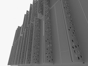 cultural center building Model 3D