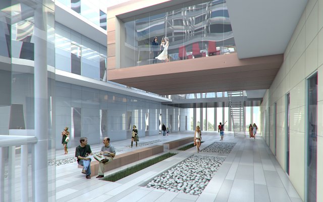 hall interior 3D Модель .c4d .max .obj .3ds .fbx .stl .blend 