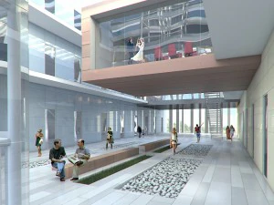 interno del corridoio Modello 3D