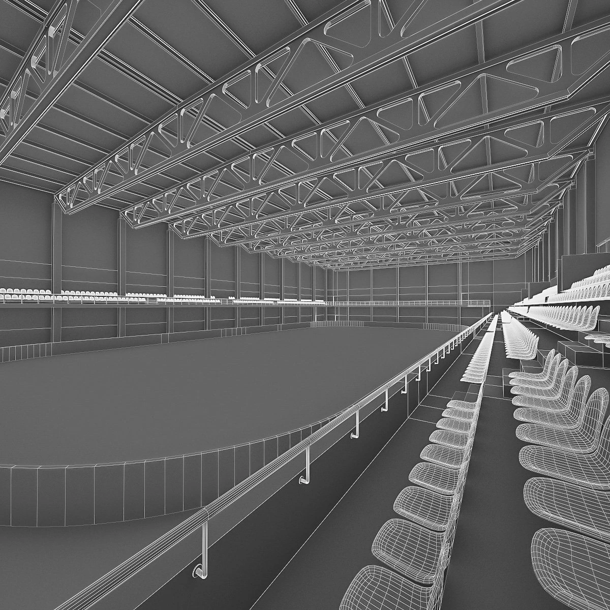 ice hockey arena interior 3D Model .c4d .max .obj .3ds .fbx .stl .blend 