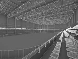 interno dell'arena di hockey su ghiaccio Modello 3D