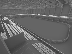 ice hockey arena interior 3D Model