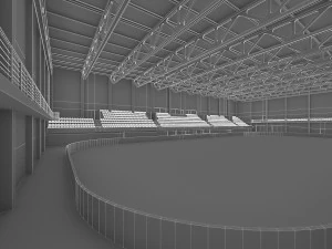 ice hockey arena interior 3D Model