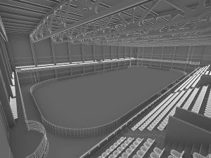 ice hockey arena interior 3D Model