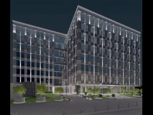 edificio de oficinas 01 Modelo 3D