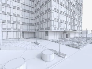 edificio de oficinas 01 Modelo 3D