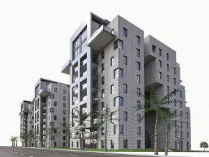 residential condominium buildings 3D Model