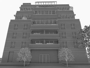 residential condominium buildings Modèle 3D